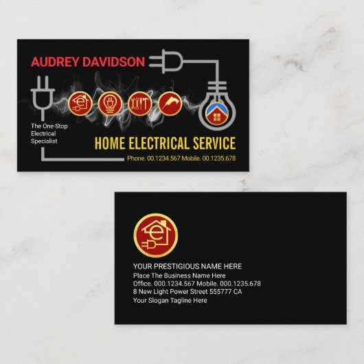 Creative Electric Lightning Circuit Board Visitenkarte (Vorne/Hinten)