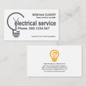 Creative Electrical Bulb Filament Visitenkarte (Vorne/Hinten)