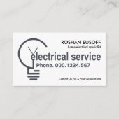 Creative Electrical Bulb Filament Visitenkarte (Vorderseite)