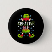 Creative Elf Matching Family Group Christmas Party Button (Vorderseite)