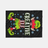 Creative Elf Matching Family Group Christmas Party Fleecedecke (Vorderseite (Horizontal))