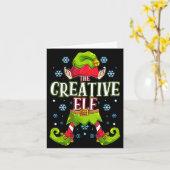 Creative Elf Matching Family Group Christmas Party Karte (Gelbe Blume)