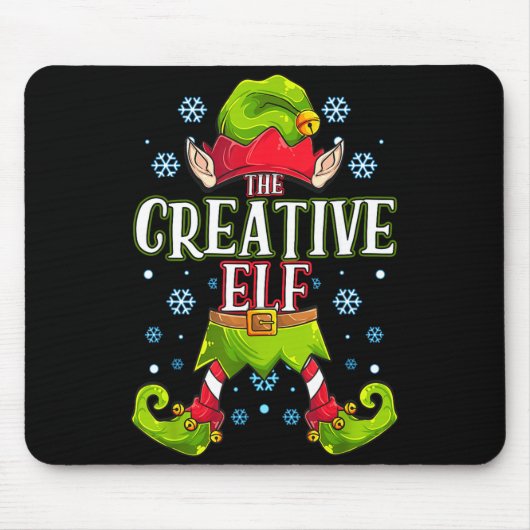 Creative Elf Matching Family Group Christmas Party Mousepad (Vorne)