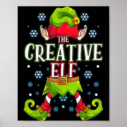 Creative Elf Matching Family Group Christmas Party Poster (Vorne)