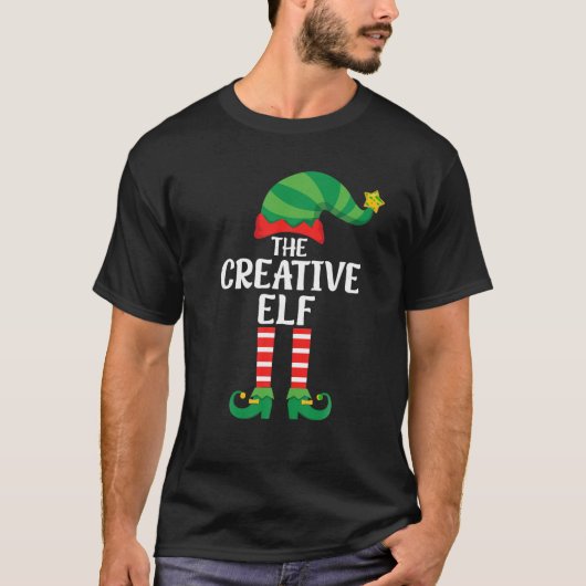 Creative Elf Matching Family Group Weihnachts-Part T-Shirt (Vorderseite)