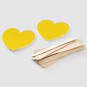 Creative Expression Hot Bold Yellow Heart Fächer (Non-assembled)