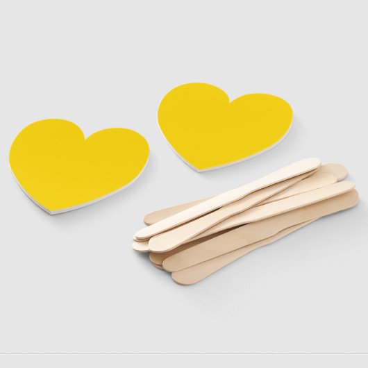Creative Expression Hot Bold Yellow Heart Fächer (Non-assembled)