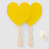 Creative Expression Hot Bold Yellow Heart Fächer (Vorne und Hinten)