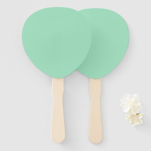 Creative Expression Seafoam Green Paddle Fächer (Vorne und Hinten)