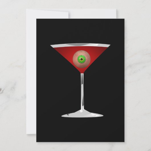 Creative Eyeball Boos Booze Party Erwachsene Beäng Einladung (Rückseite)