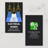 Creative farbenfrohe Glühbirnen Elektrisch Visitenkarte (Vorne/Hinten)