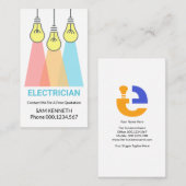 Creative, farbenfrohe Leuchte Leuchtmittel-Elektri Visitenkarte (Vorne/Hinten)