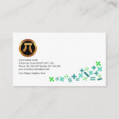 Creative farbige Mathe-Symbole Motif Tutor Visitenkarte (Rückseite)