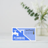 Creative Faucet Rooftop Building Frame Visitenkarte (Stehend Vorderseite)