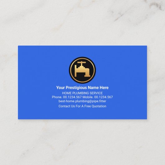 Creative Faucet Water Pipeline Border Visitenkarte (Rückseite)