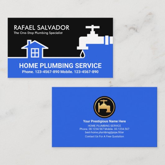 Creative Faucet Water Pipeline Border Visitenkarte (Vorne/Hinten)