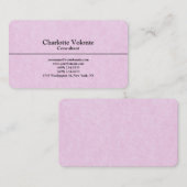 Creative Feminine Pink Trendy Schlicht Stylish Sim Visitenkarte (Vorne/Hinten)