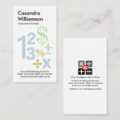 Creative Floating Numbers Math Symbols Visitenkarte (Vorne/Hinten)