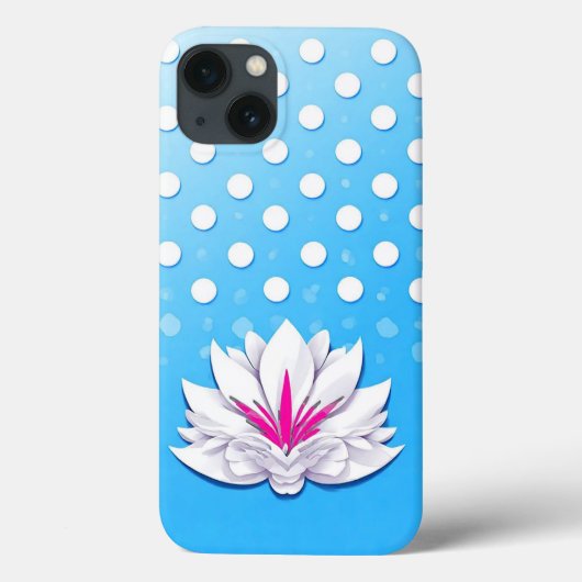 Creative florale Zusammensetzung Polka Dot Hinterg Case-Mate iPhone Hülle (Rückseite)