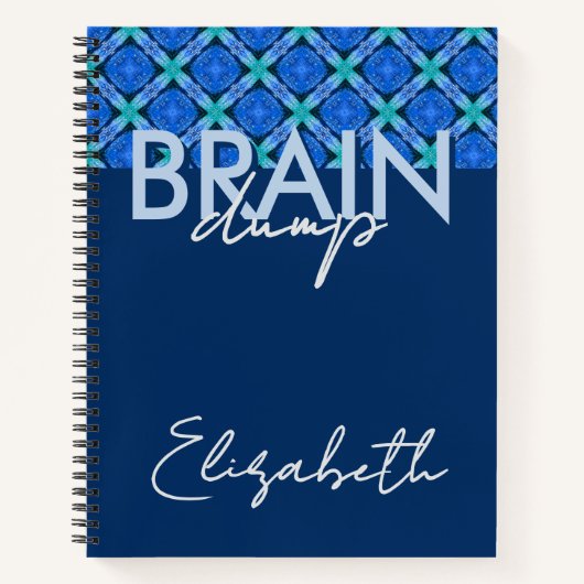 Creative Flow Brain Dump Mindset Organizer Blue Notizblock (Vorderseite)