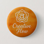 Creative Flow Sacral Chakra Spiritual Energy Button (Vorderseite)