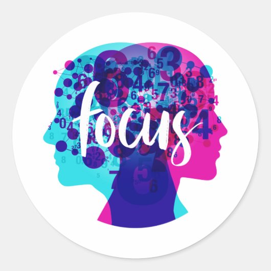 Creative Focus Runder Aufkleber (Vorderseite)