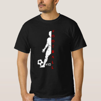 Creative Football Typografy Soccer Player T-Shirt