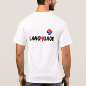 Creative "Foreign Language" Wordplay Typografie T-Shirt (Rückseite)