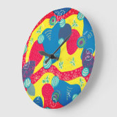 Creative Forms and Shapes Original Abstract Art Große Wanduhr (Winkel)