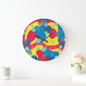 Creative Forms and Shapes Original Abstract Art Große Wanduhr (Zuhause)