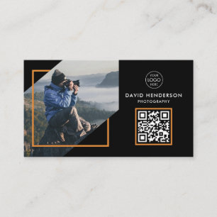 Creative Fotografy Black Qr Code Visitenkarte
