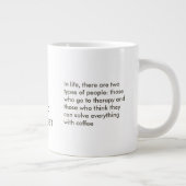 Creative Freud Caricature Rorschach Theme Quote fo Jumbo-Tasse (Rechts)