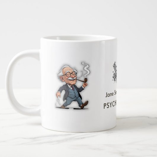 Creative Freud Caricature Rorschach Theme Quote fo Jumbo-Tasse (Links)