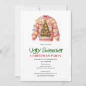 Creative Funny Ugly Sweater Party Invitation Einladung (Vorderseite)