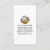 Creative Futuristic Box Stripe Handyman Visitenkarte (Rückseite)