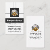 Creative Futuristic Box Stripe Handyman Visitenkarte (Vorne/Hinten)