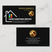 Creative Gebäude Frame Handyman Dachdeckung Visitenkarte (Vorne/Hinten)