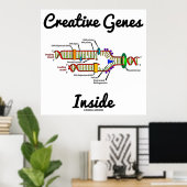 Creative Genes Inside (DNA-Replikation) Poster (Heimbüro)