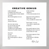 Creative Genie Inspiration Gedicht Wall Art Decora Poster (Vorne)