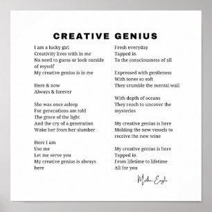 Creative Genie Inspiration Gedicht Wall Art Decora Poster