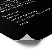 Creative Genie Inspiration Gedicht Wall Art Poster (Ecke)