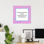Creative Genius sucht den Housekeeper zu verstehen Poster (Heimbüro)