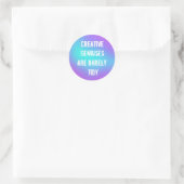 Creative Geniuses sind selten tidy Aufkleber (Tasche)
