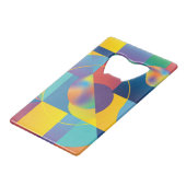Creative Geometric: Abstrakte Vintage Abdeckung. Geldbeutel Flaschenöffner (Rückseite Schrägansicht)