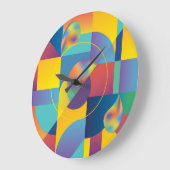 Creative Geometric: Abstrakte Vintage Abdeckung. Große Wanduhr (Winkel)