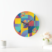 Creative Geometric: Abstrakte Vintage Abdeckung. Große Wanduhr (Zuhause)