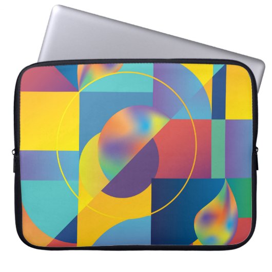 Creative Geometric: Abstrakte Vintage Abdeckung. Laptopschutzhülle (Vorderseite)
