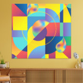 Creative Geometric: Abstrakte Vintage Abdeckung. Leinwanddruck (Insitu (Wohnzimmer))