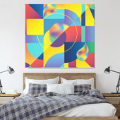Creative Geometric: Abstrakte Vintage Abdeckung. Leinwanddruck (Insitu (Schlafzimmer))