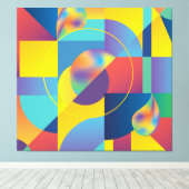 Creative Geometric: Abstrakte Vintage Abdeckung. Leinwanddruck (Insitu (Holzboden))